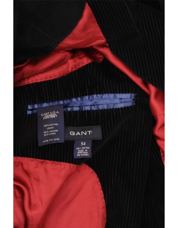 GANT Jachetă pentru bărbați din velur cu 3 nasturi EU 54 2XL bumbac negru