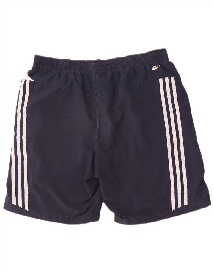 Pantaloni scurți sport pentru bărbați Adidas Climalite, mari, albastru, poliester color bloc