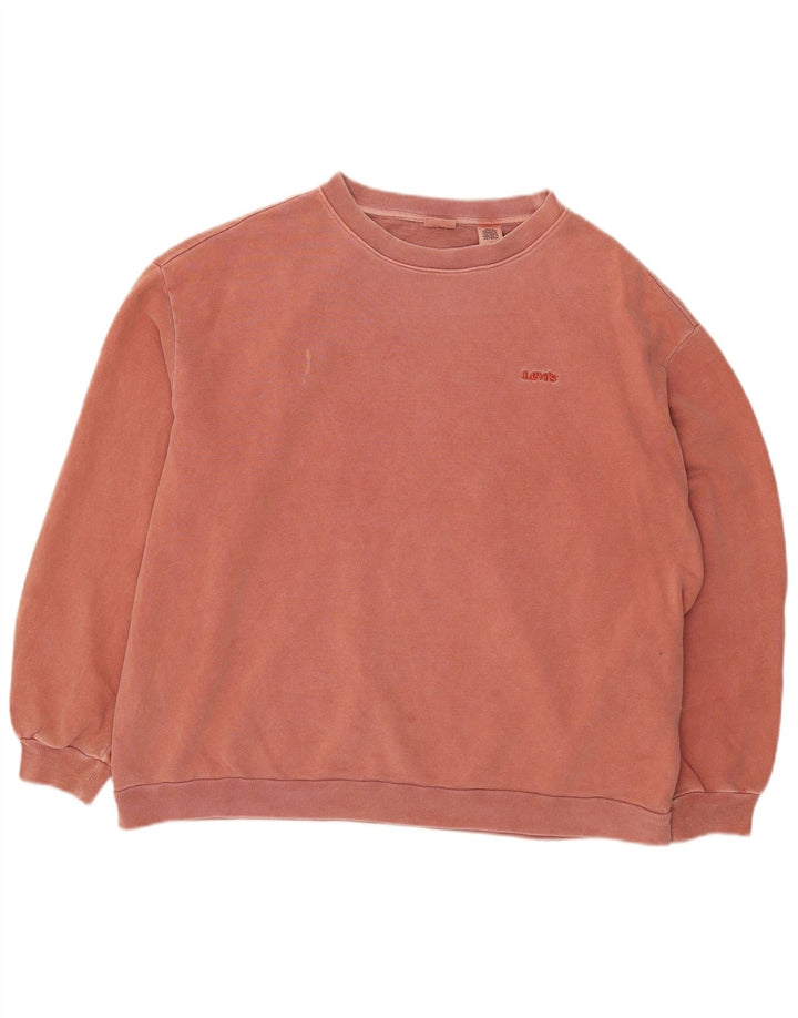Pulover supradimensionat pentru femei Levi's UK 14 Bumbac roșu mediu