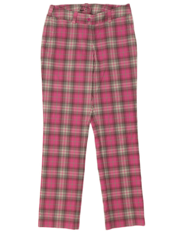 Pantaloni chino drepti pentru femei Nike Dri Fit UK 8 Mici W28 L32 Roz Check
