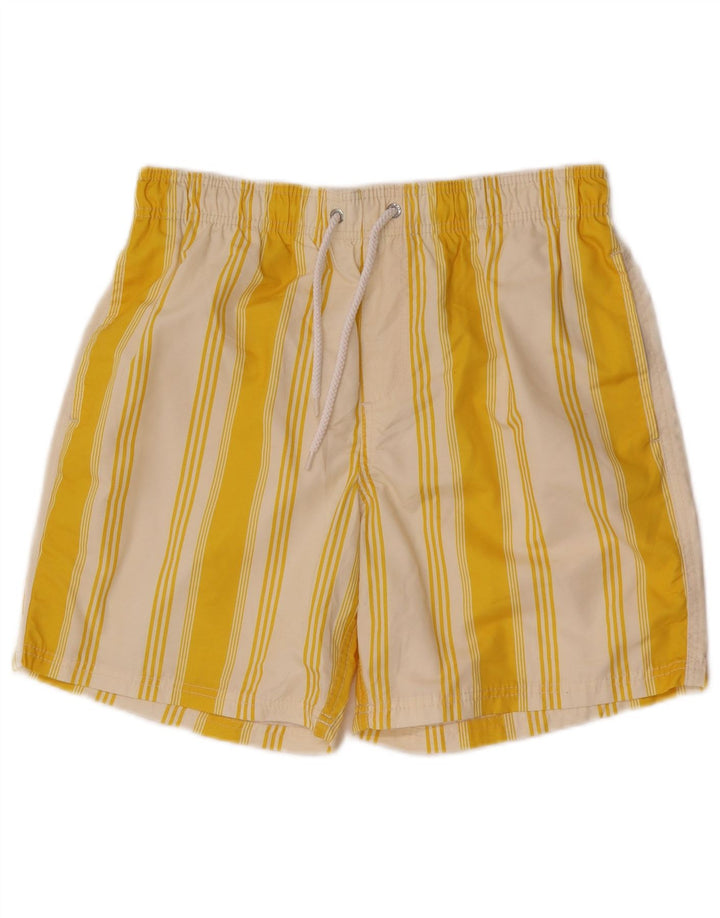Pantaloni scurți de înot pentru bărbați Zara, poliester cu dungi galbene medii
