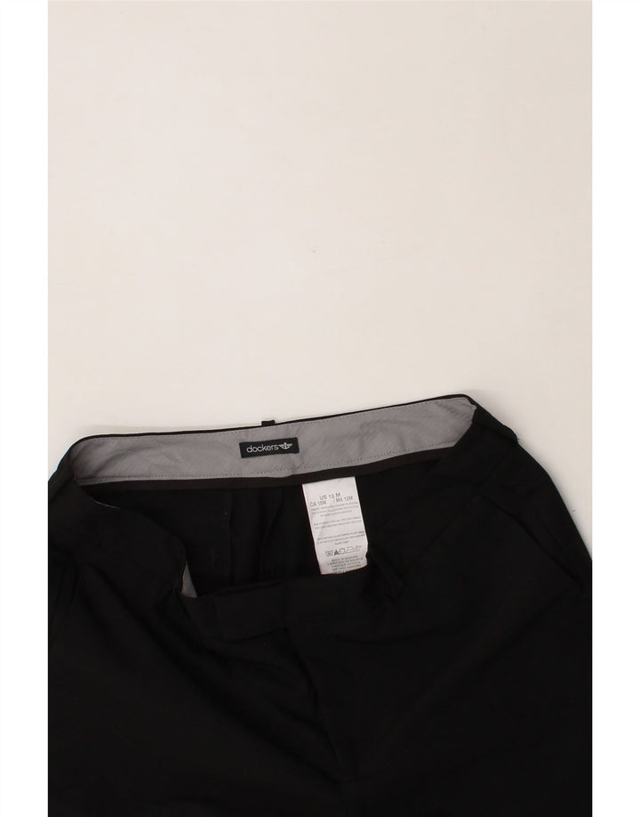 DOCKERS Womens Straight Chino Trousers US 10 Large W32 L32 Black Polyester Vintage Dockers and Second-Hand Dockers from Messina Hembry 