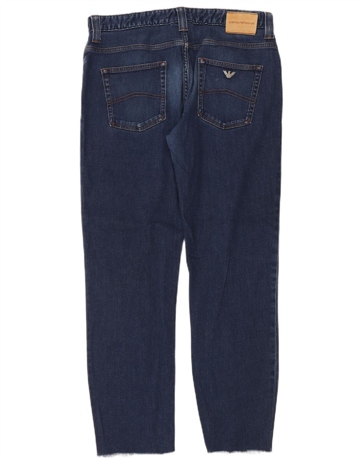 Blugi drepti pentru bărbați Emporio Armani W34 L31 Albastru