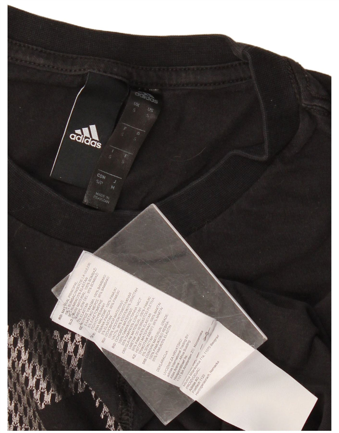 Tricou grafic ADIDAS pentru bărbați Top mic bumbac negru