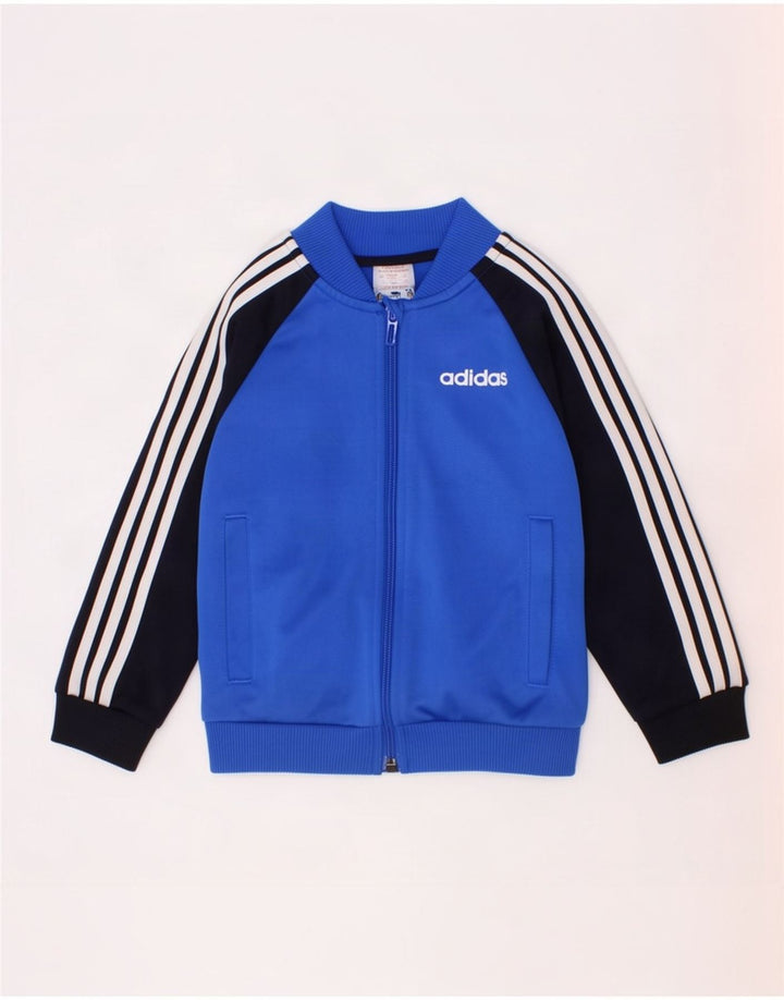 Jachetă pentru trening Adidas pentru băieți 2-3 ani, albastru, poliester