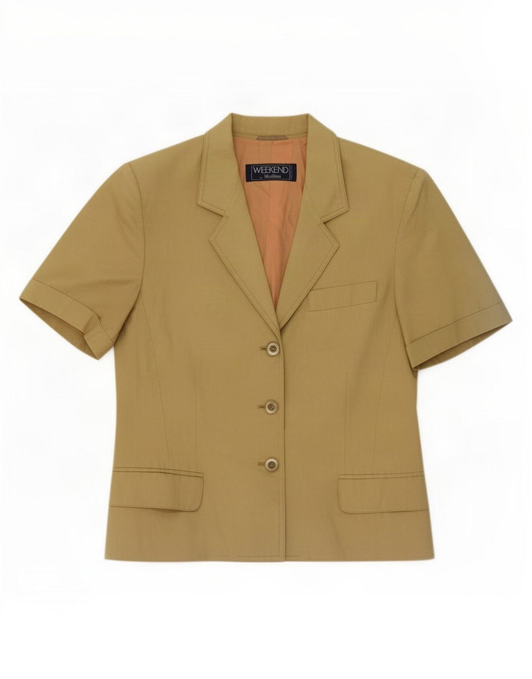 Sacou blazer pentru femei de weekend cu 3 nasturi Max Mara UK 14 mare kaki