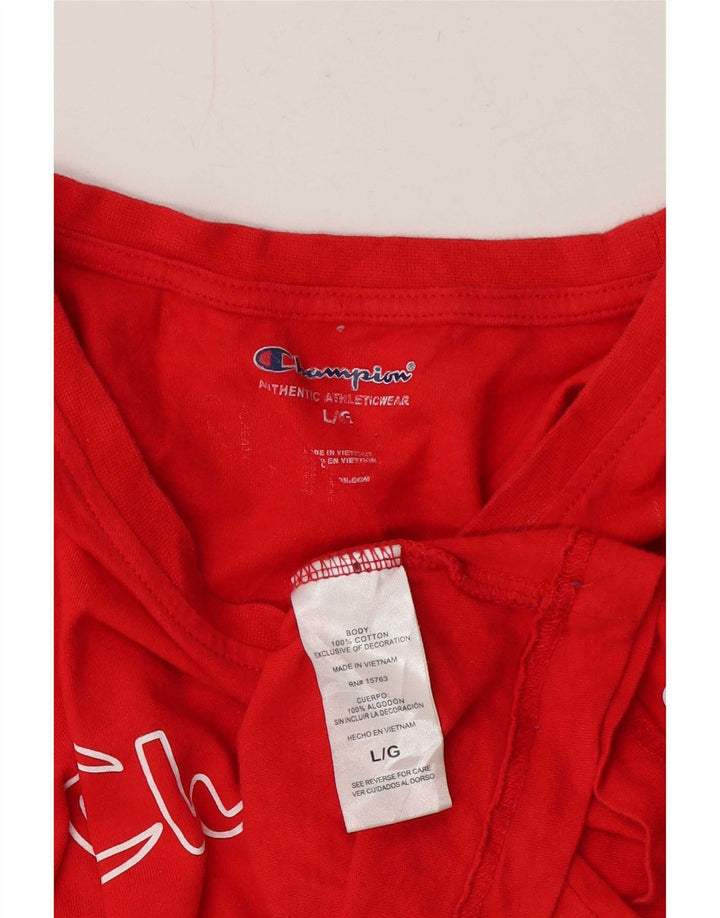 Tricou grafic pentru bărbați Champion Top mare din bumbac roșu