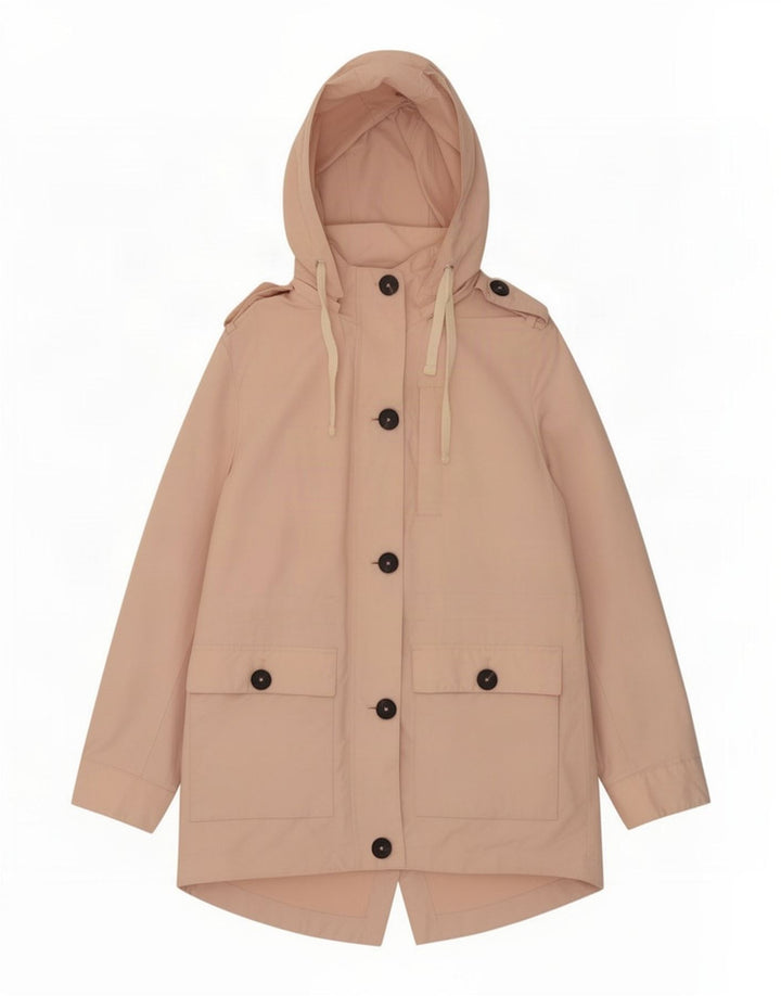 Jachetă parka militară cu glugă pentru femei Marks & Spencer UK 12 Roz mediu