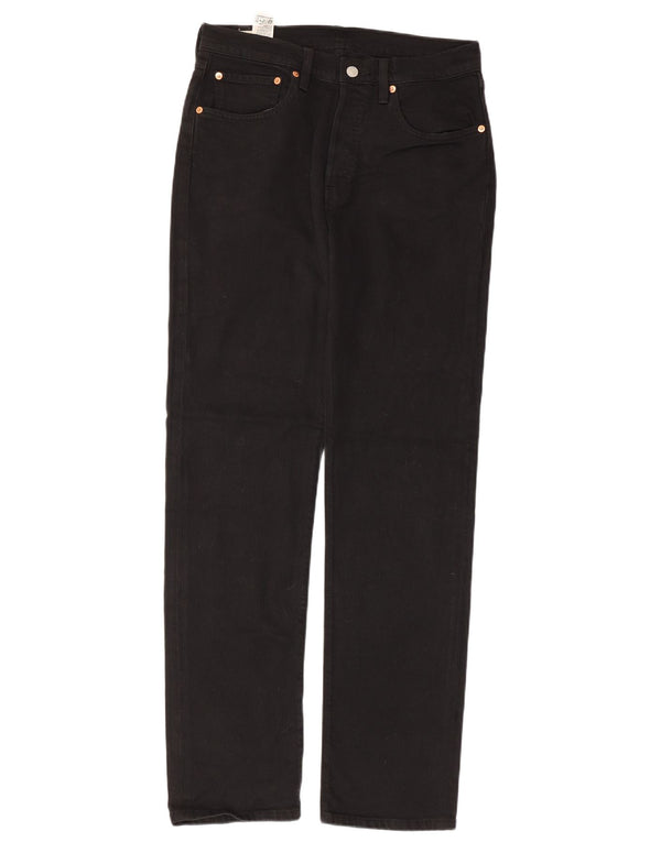 Pantaloni casual drepti pentru bărbați Levi's 501 L30 L32 bumbac negru