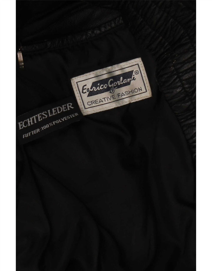 Enrico Gorlani Gilet din piele pentru femei UK 38 Medium Black