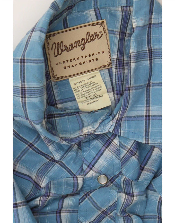 Cămașă pentru bărbați Wrangler 2XL, bumbac cu carouri albastre