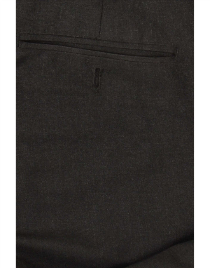 Marks & Spencer Pantaloni croiți pentru bărbați de costum drept W38 L31 poliester gri