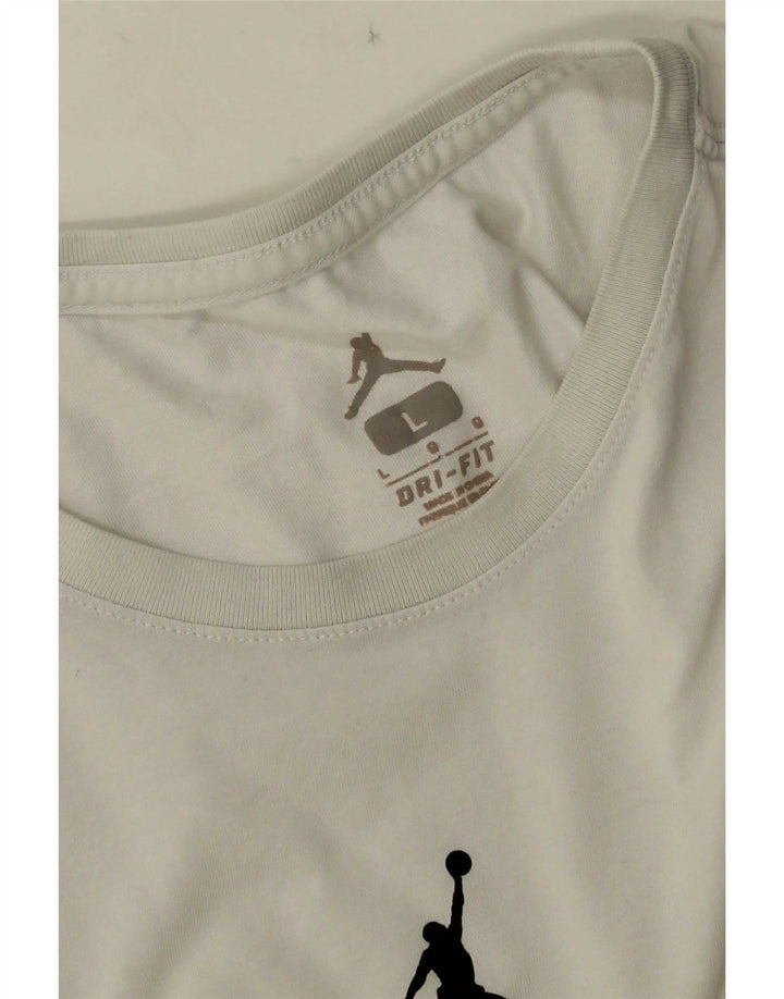 Tricou Jordan Dri Fit pentru bărbați Top mare alb