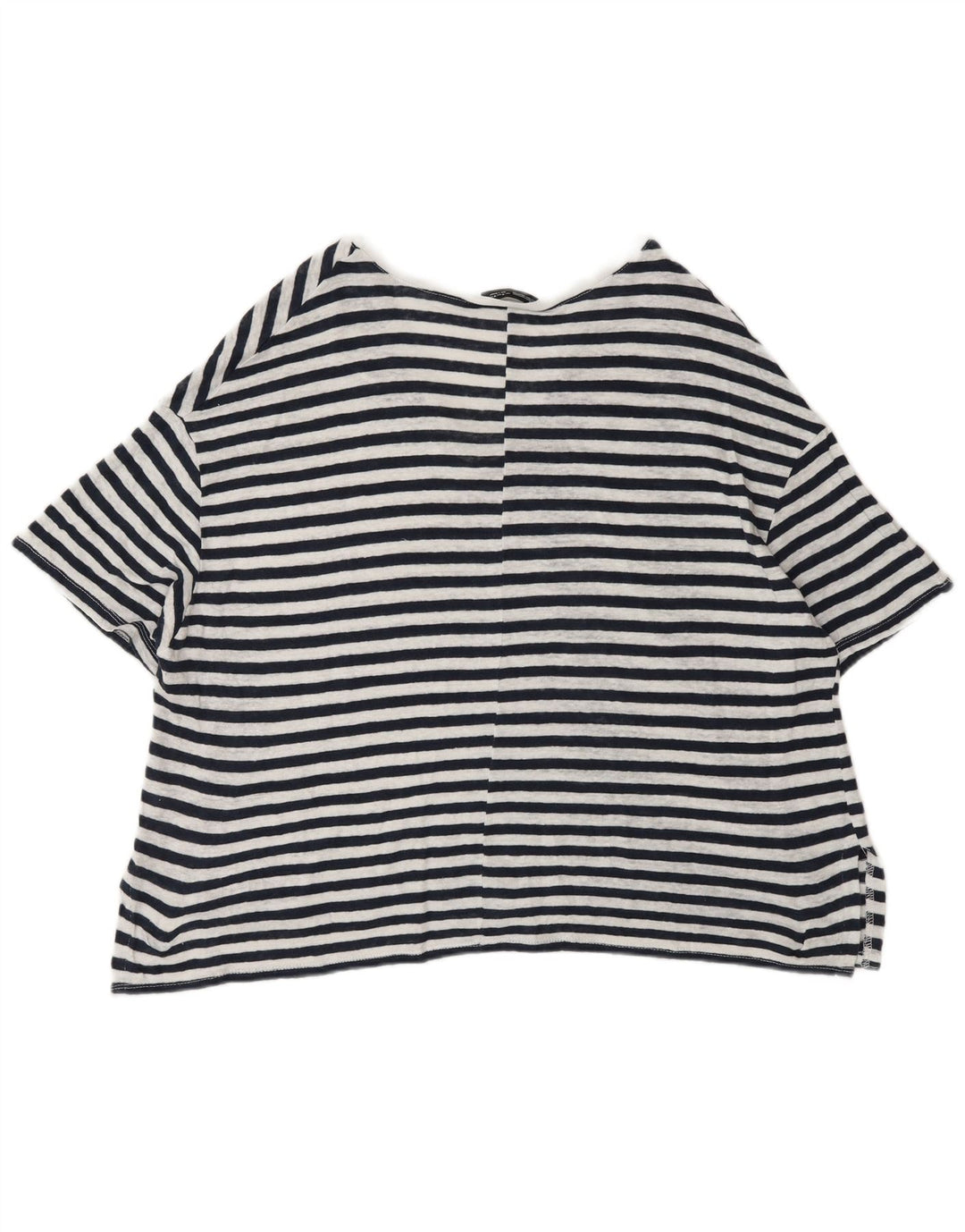 Tricou supradimensionat pentru femei Zara UK 14 Medium Black Pinstripe