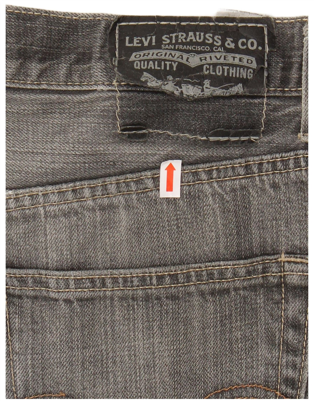 LEVI'S Blugi 505 drepti pentru bărbați W33 L30 bumbac gri