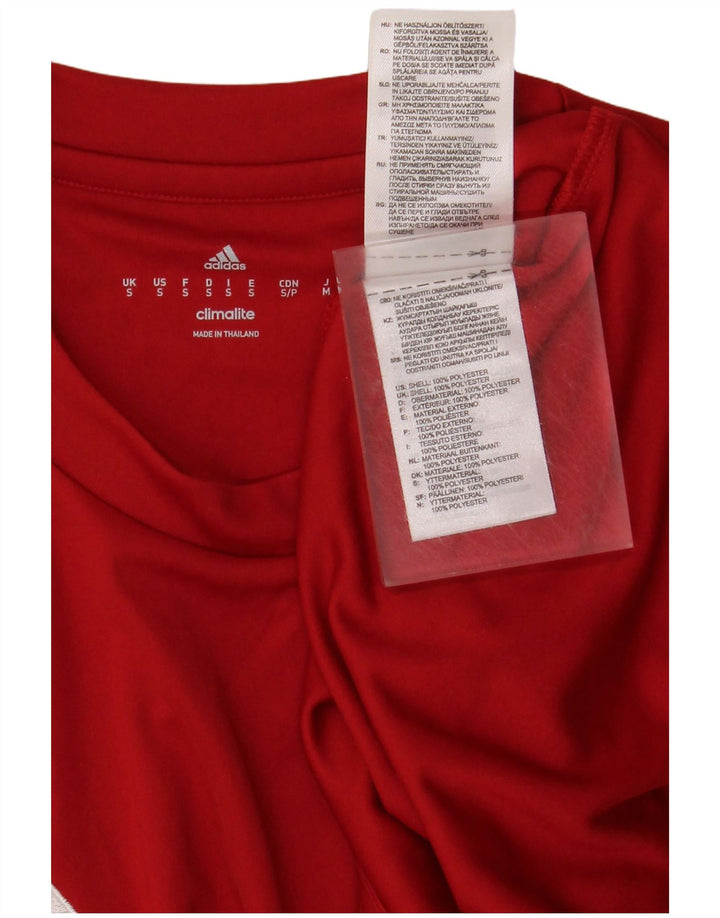 Tricou ADIDAS Climalite pentru bărbați Top mic poliester roșu