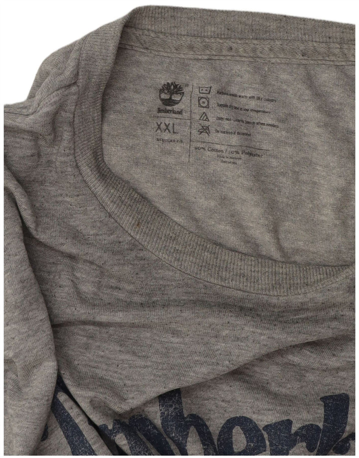 Tricou grafic Timberland pentru bărbați, cu croială normală, 2XL, bumbac gri