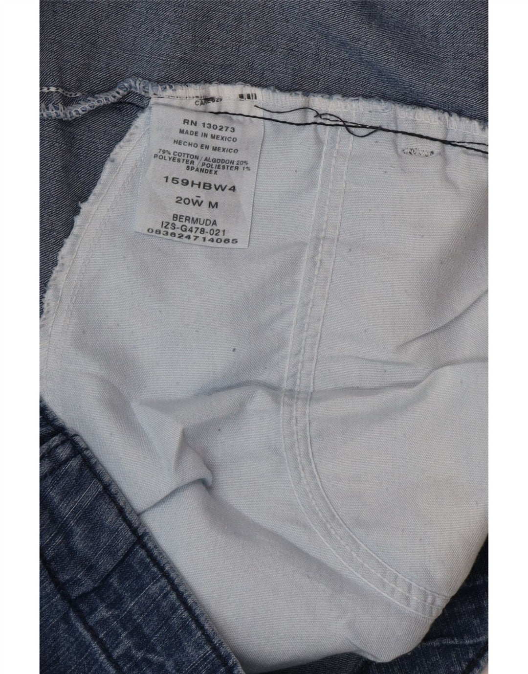 Pantaloni scurți din denim Lee Riders pentru femei US 20 3XL W40 Bumbac albastru
