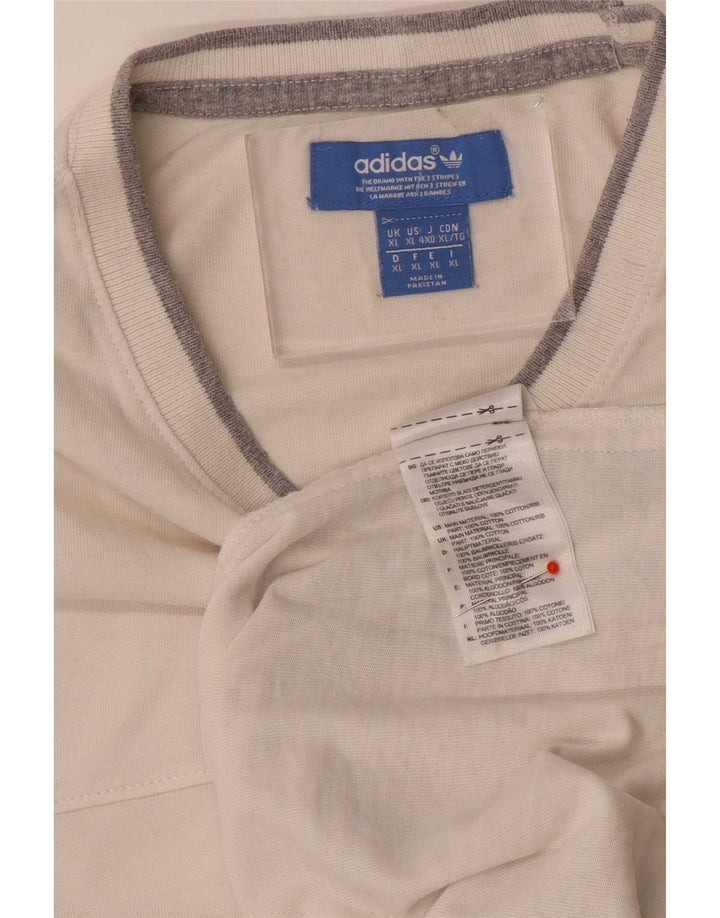 Tricou pentru bărbați Adidas Top XL Bumbac alb