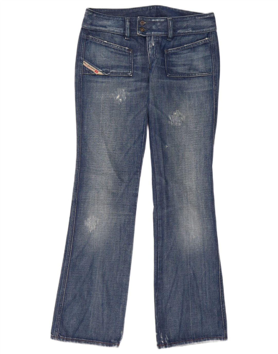 Jeans Bootcut pentru femei Distressed Diesel W29 L33 Bumbac albastru