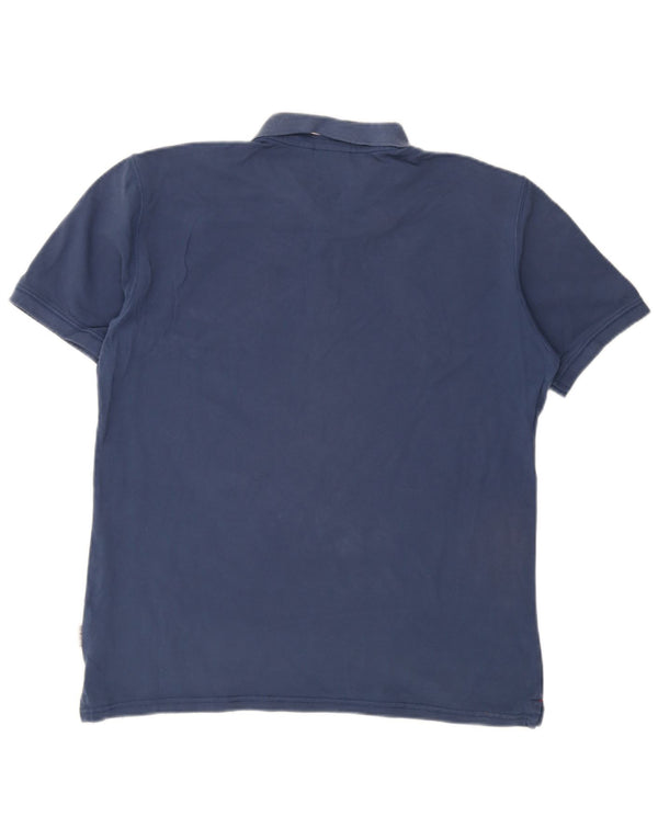 Tricou polo Napapijri pentru bărbați XL, bumbac bleumarin