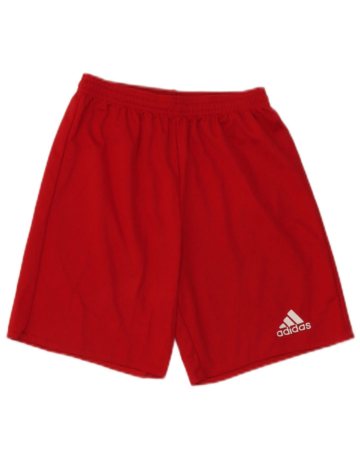 Pantaloni scurți sport adidas Climalite pentru băieți 13-14 ani poliester roșu