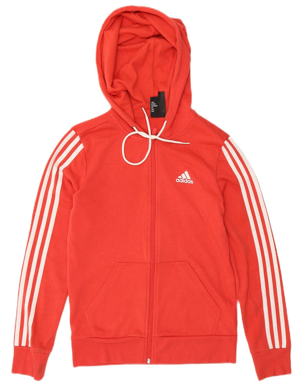 Pulover Adidas pentru femei, cu fermoar, UK 4/6 XS, bumbac roșu