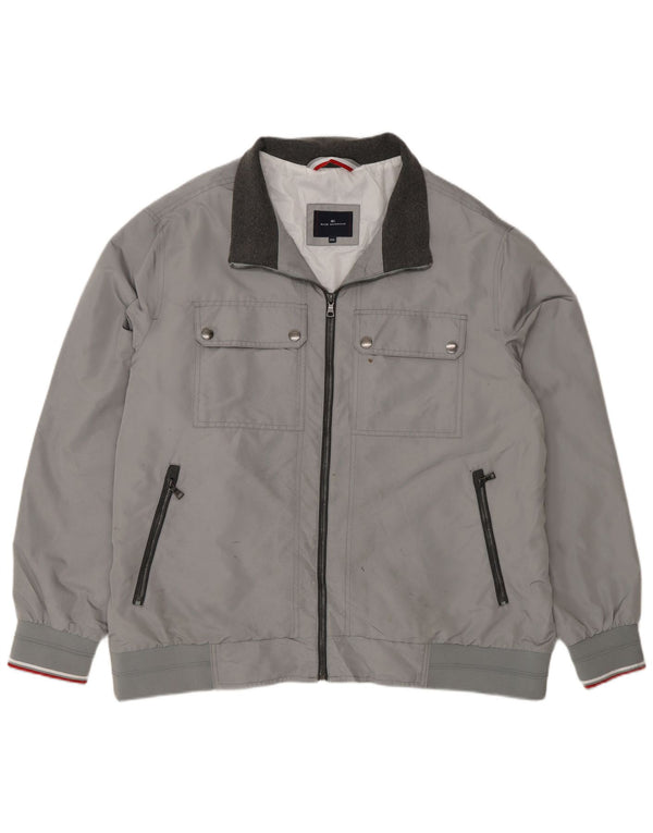 Marks & Spencer Mens Blue Harbour Bomber Jacket 3XL Grey Polyester