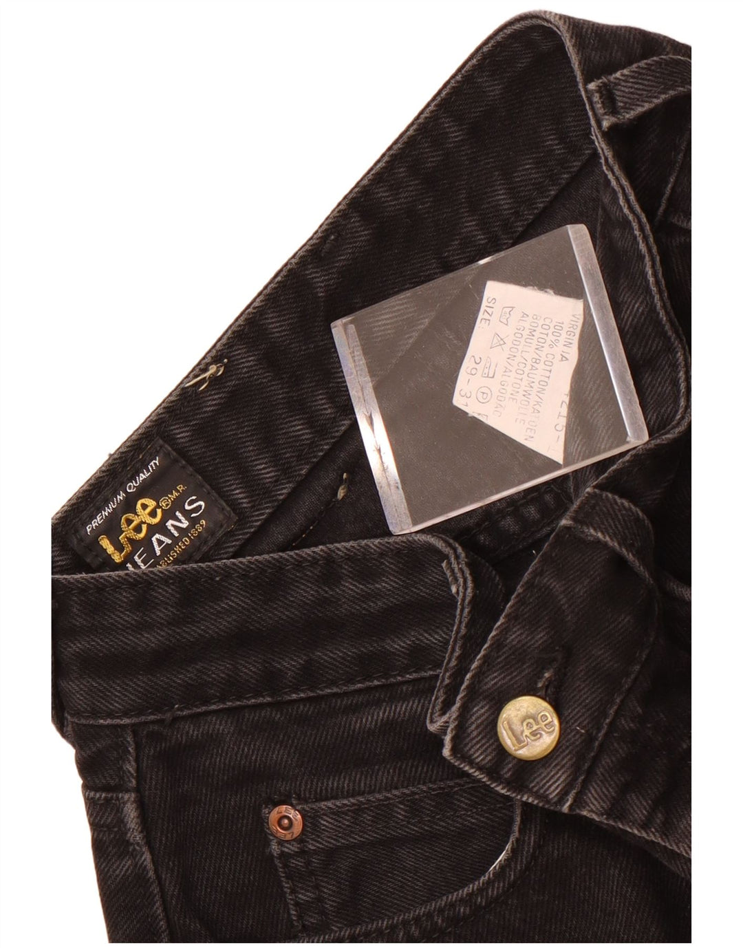 Blugi conici Virginia pentru femei Lee W29 L31 bumbac negru