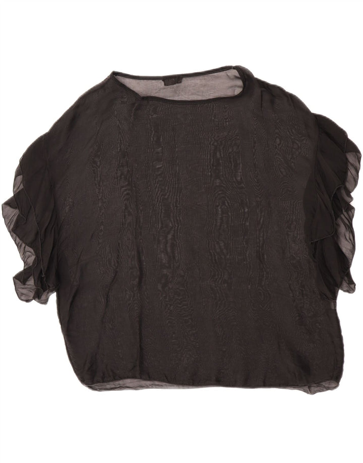 Bluză supradimensionată pentru femei King Kong Top UK 10 Small Black Silk