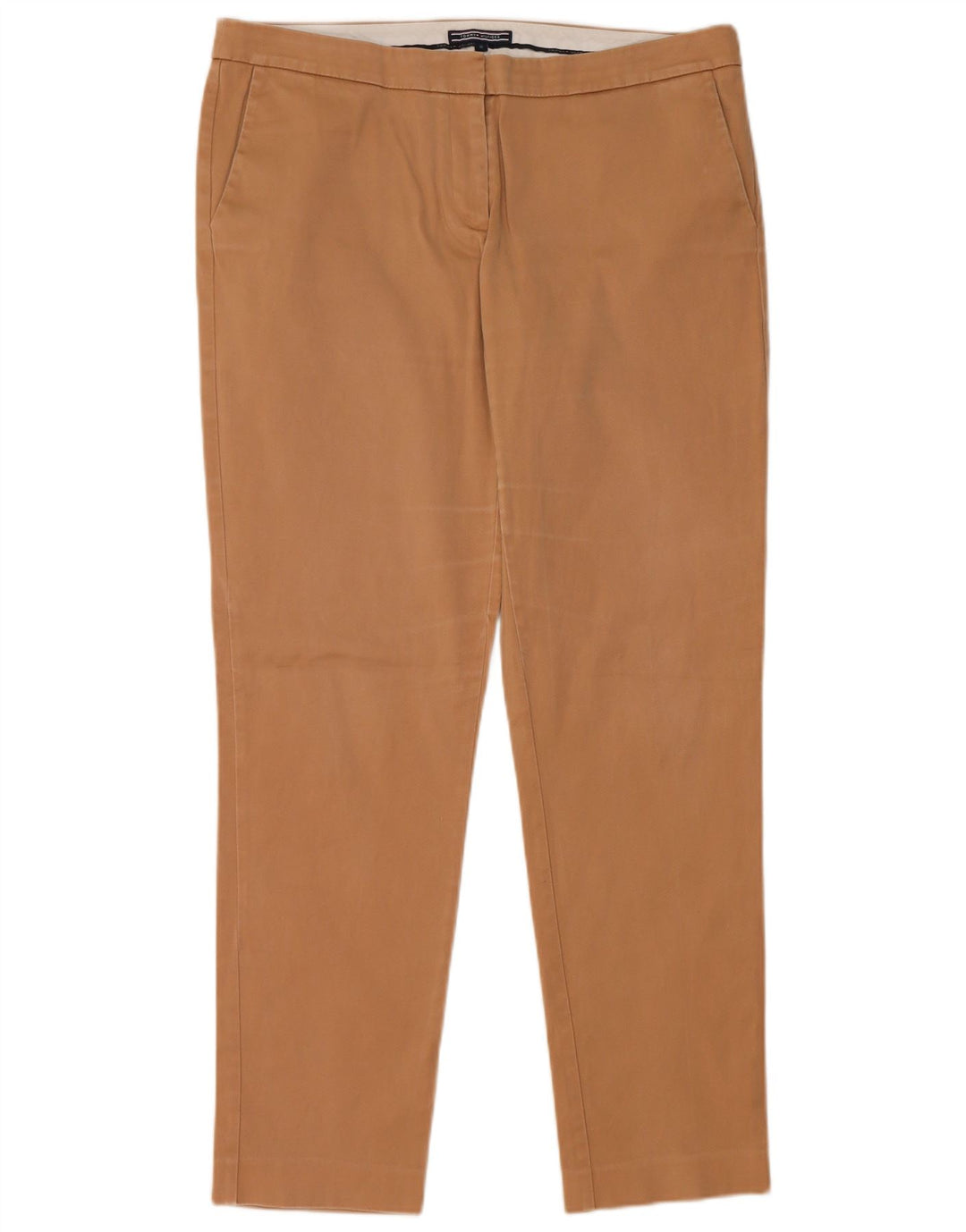 TOMMY HILFIGER Pantaloni chino subțiri pentru femei US 10 Large W32 L29 Bej Bumbac