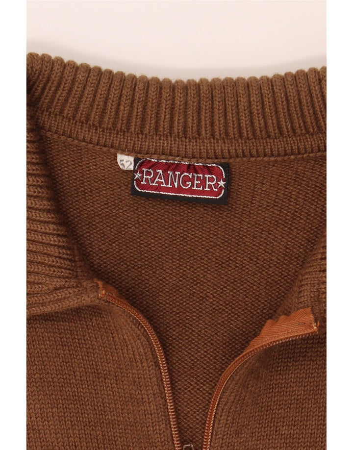 RANGER Womens Full Zip Cardigan Sweater IT 52 2XL Brown Vintage Ranger and Second-Hand Ranger from Messina Hembry 