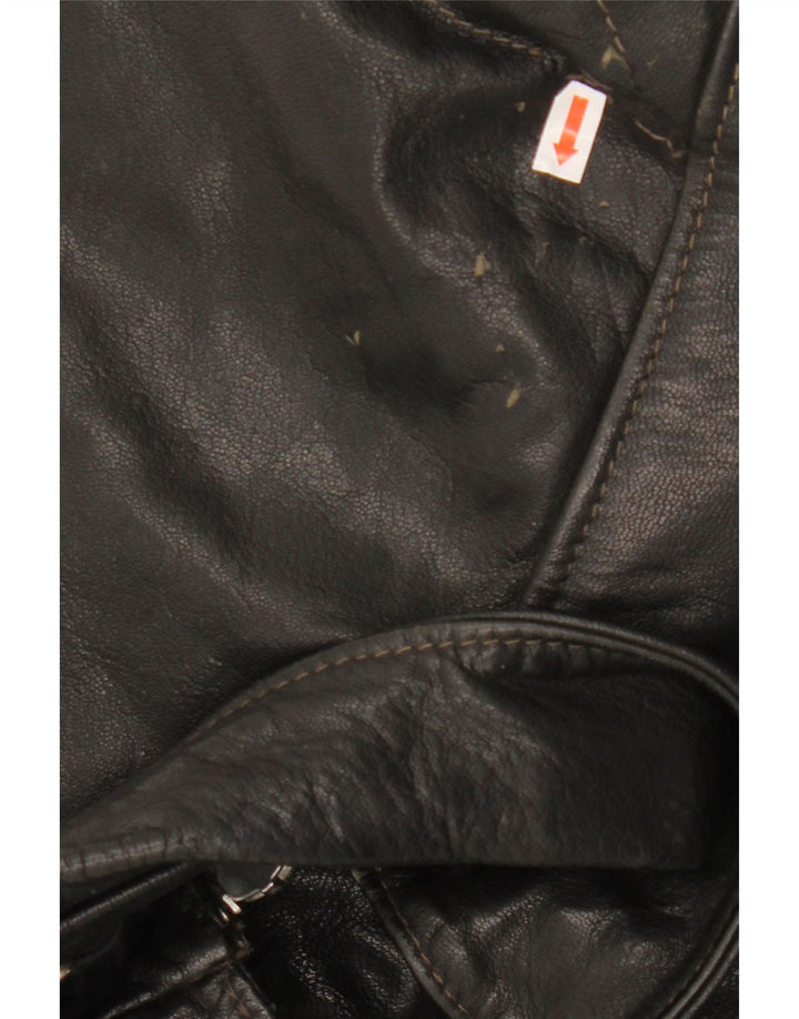 Jachetă de piele pentru bărbați VINTAGE UK 40, mare, neagră