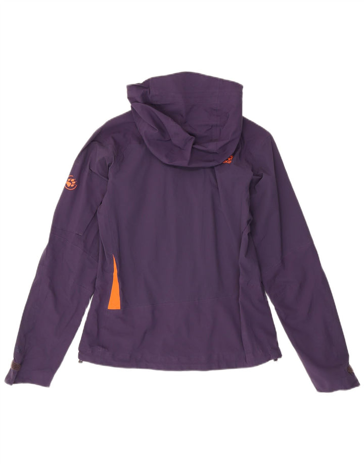 Jack Wolfskin Jachetă de ploaie cu glugă pentru femei UK 10 Small Violet Poliamidă