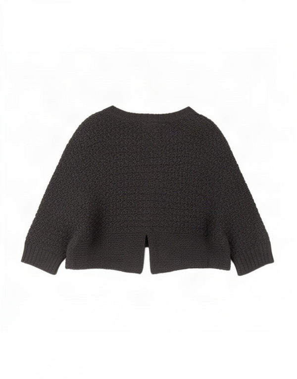 Pulover cardigan Bolero cu mânecă scurtă Zara pentru femei UK 14 Medium Gri Acrilic