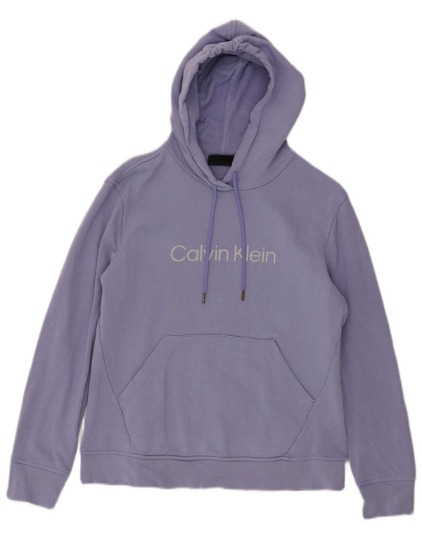 Pulover Calvin Klein pentru damă cu grafică cu glugă, UK 14, violet mediu