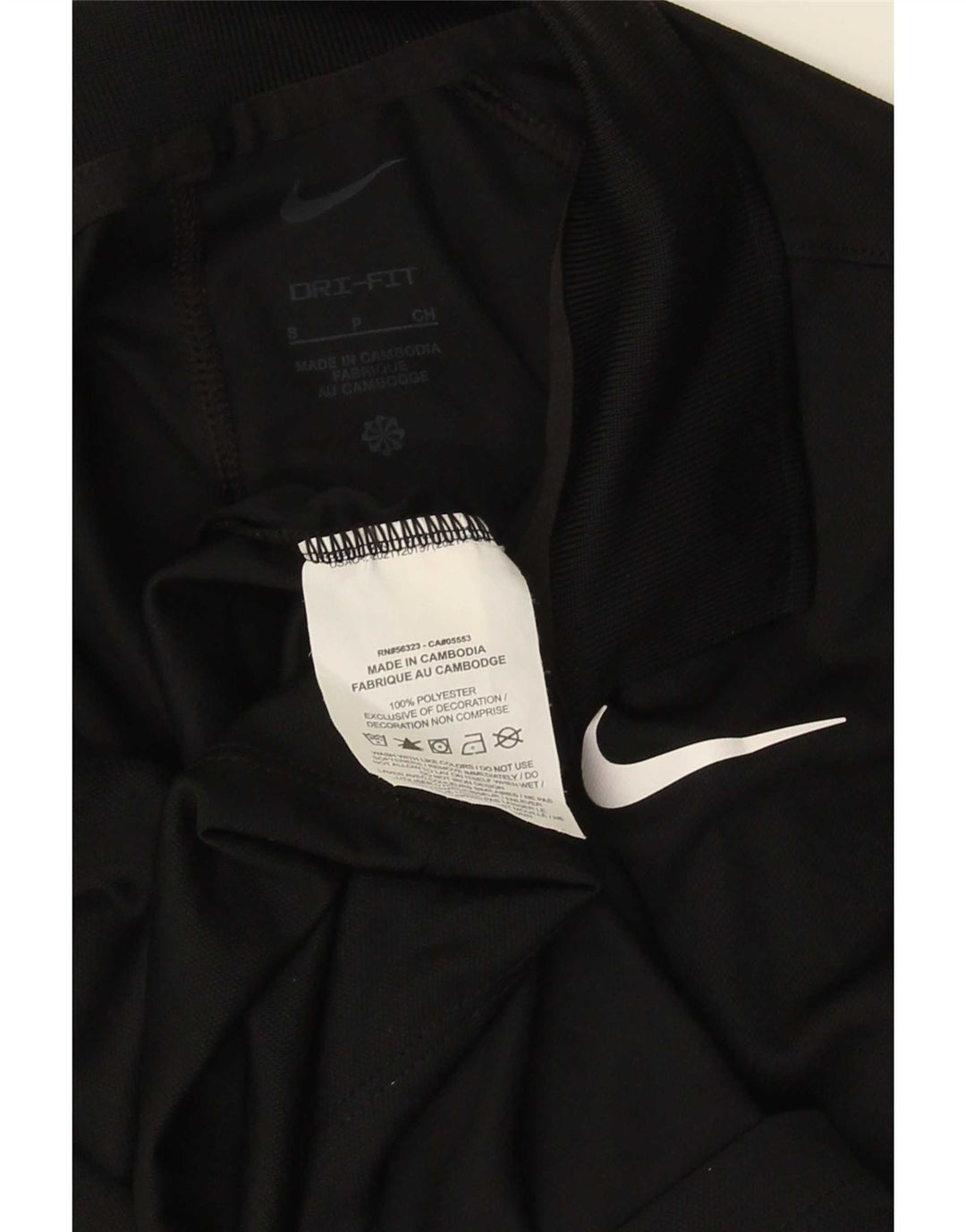 Tricou polo Nike Dri Fit pentru bărbați, poliester negru mic