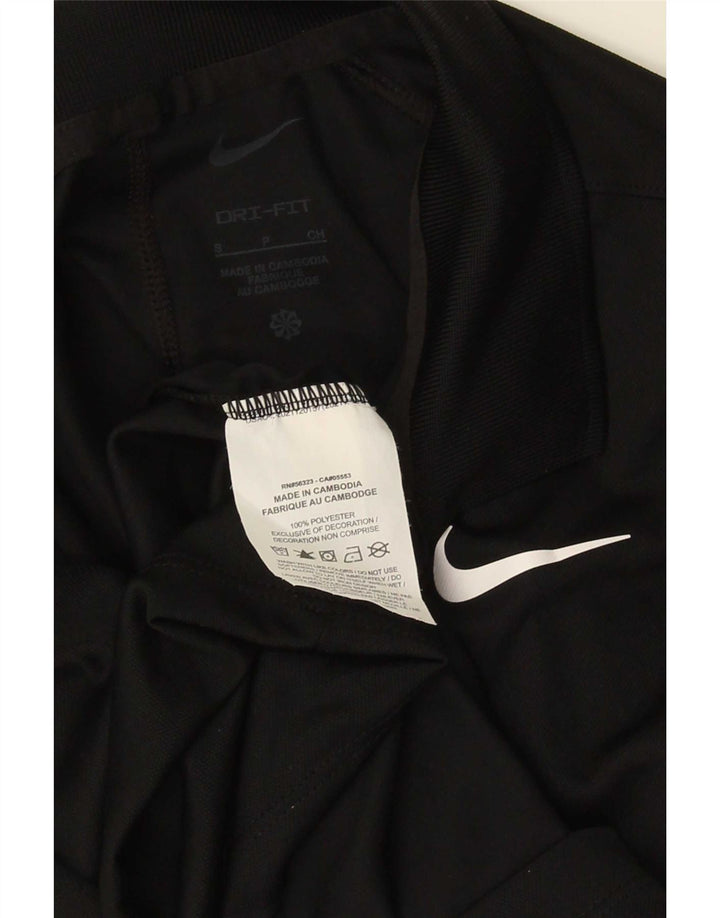 Tricou polo Nike Dri Fit pentru bărbați, poliester negru mic