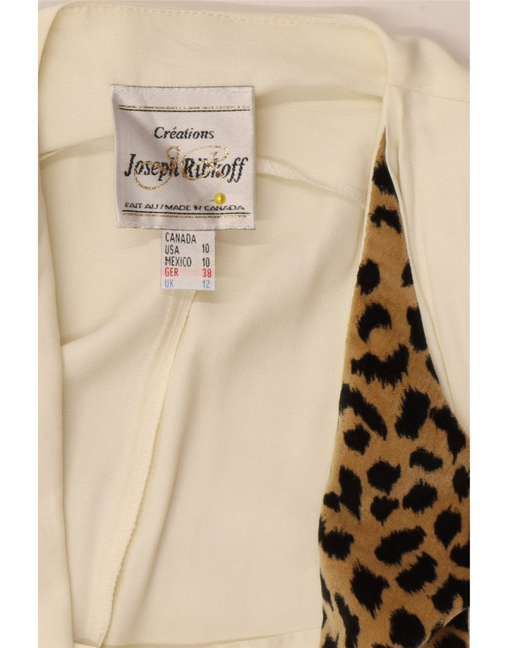 Joseph Ribkoff Jachetă Blazer pentru Femei UK 12 Medium Alb Imprimat Animal