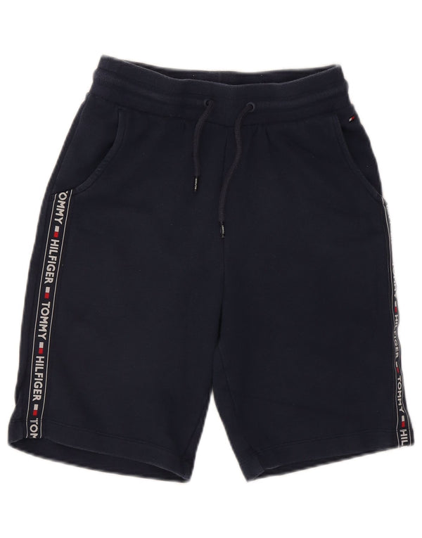 Pantaloni scurți de sport grafic Tommy Hilfiger pentru bărbați, bumbac, albastru bleumarin