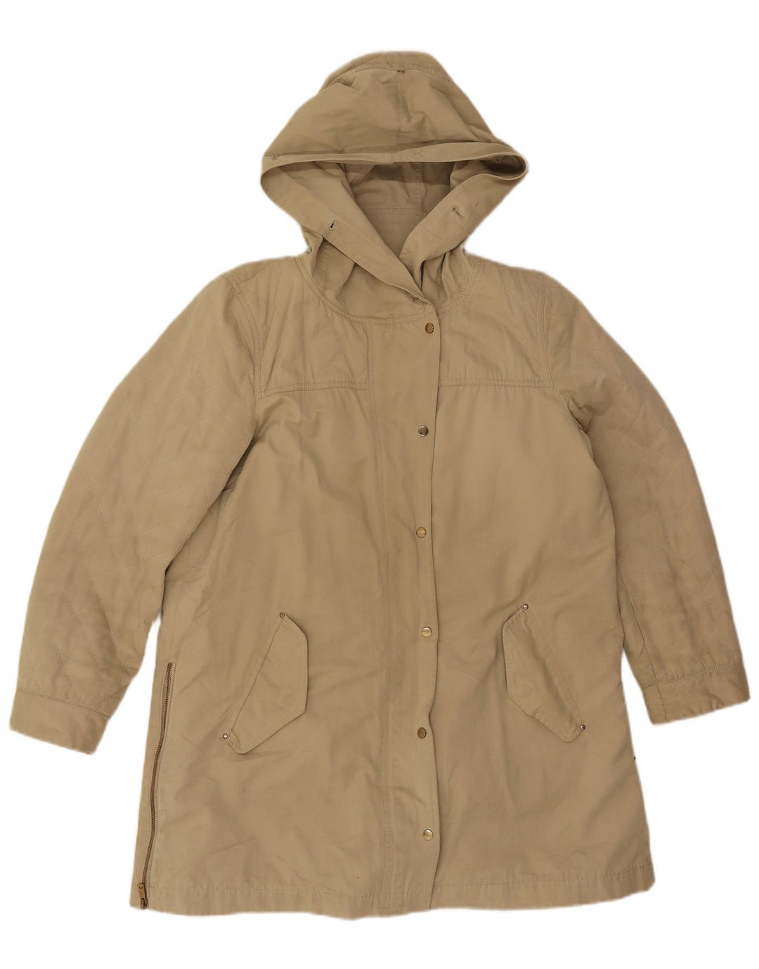 Jachetă parka cu glugă pentru femei Zara UK 16 mare, bej