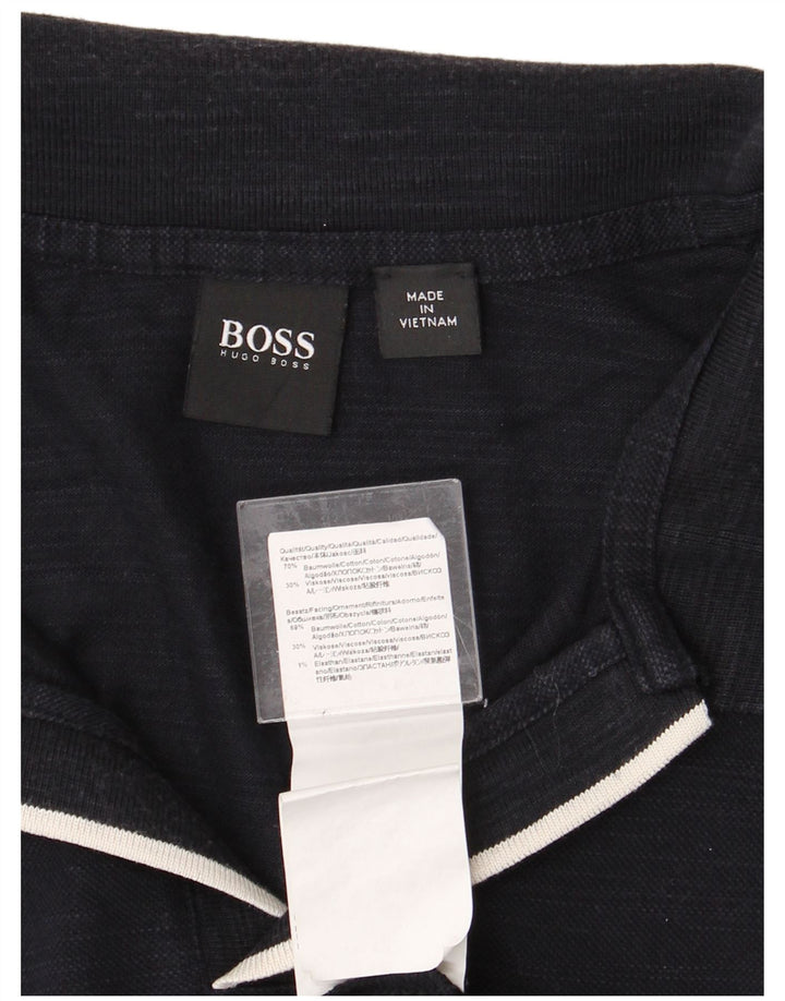Cămașă polo HUGO BOSS pentru bărbați 2XL bumbac bleumarin