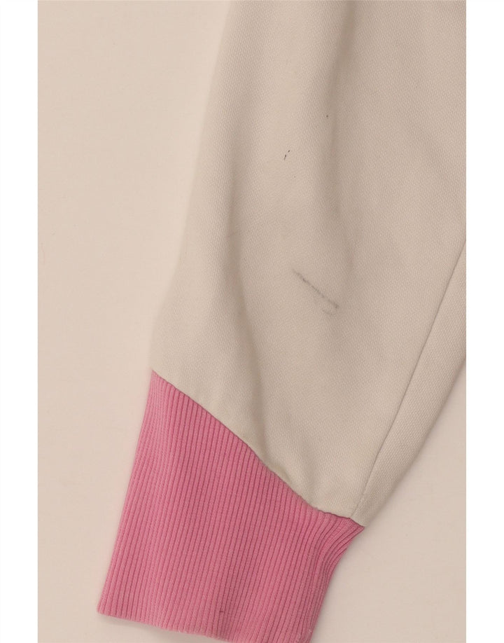 Jachetă de top cu trening grafic Puma pentru femei UK 12 Medium White Colorblock