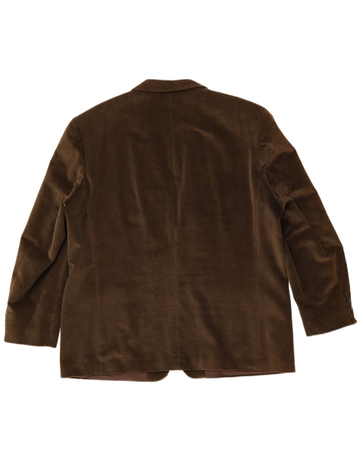 Jachetă pentru bărbați din velur cu 3 nasturi Canda UK 58 4XL bumbac verde