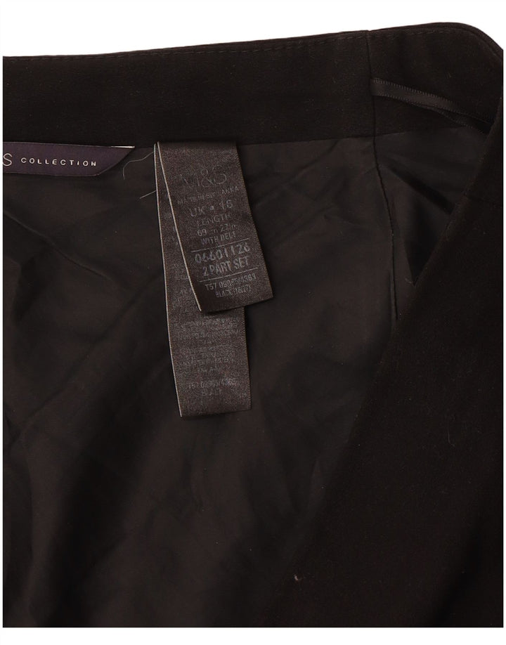 Fusta creion pentru femei Marks & Spencer UK 16 Large W34 Poliester negru