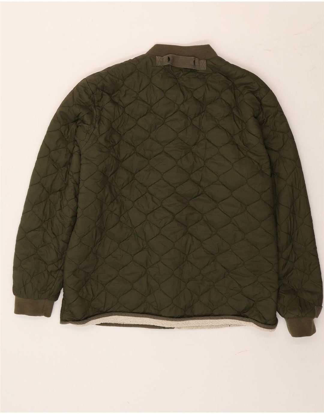 Jack Wills pentru femei Sherpa Quilted Jacket UK 14 mare, verde, poliamidă
