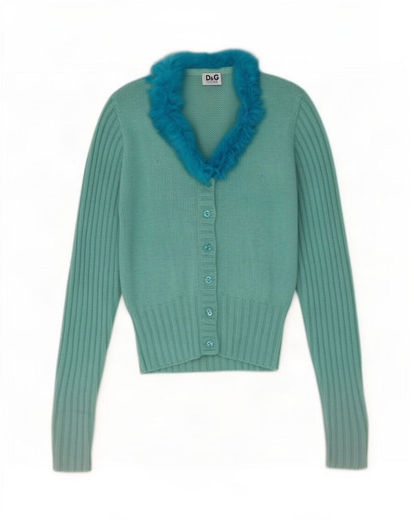 Pulover Cardigan pentru Fete Dolce & Gabbana 11-12 Ani Turcoaz Angora
