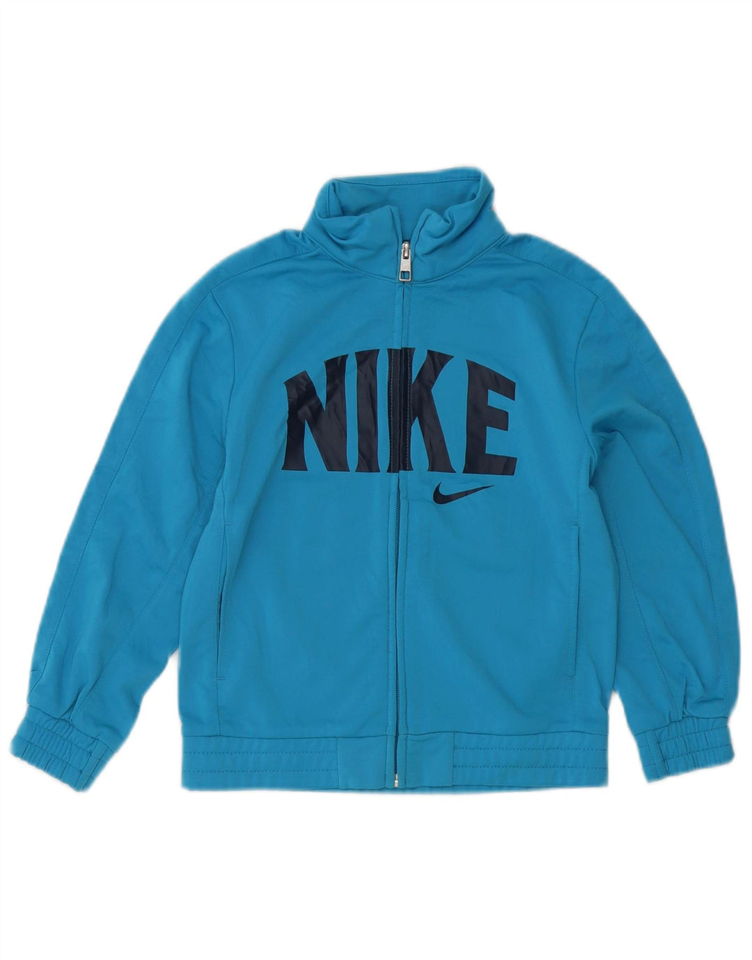Jachetă de top pentru trening grafic Nike pentru băieți 6-7 ani XS poliester albastru