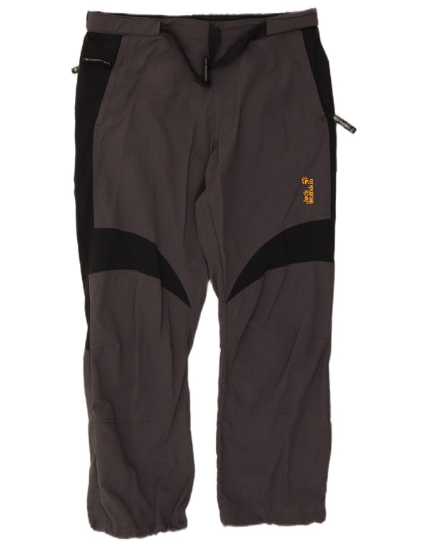 Pantaloni casual drepti pentru bărbați Jack Wolfskin W34 L28 Gri Colorblock