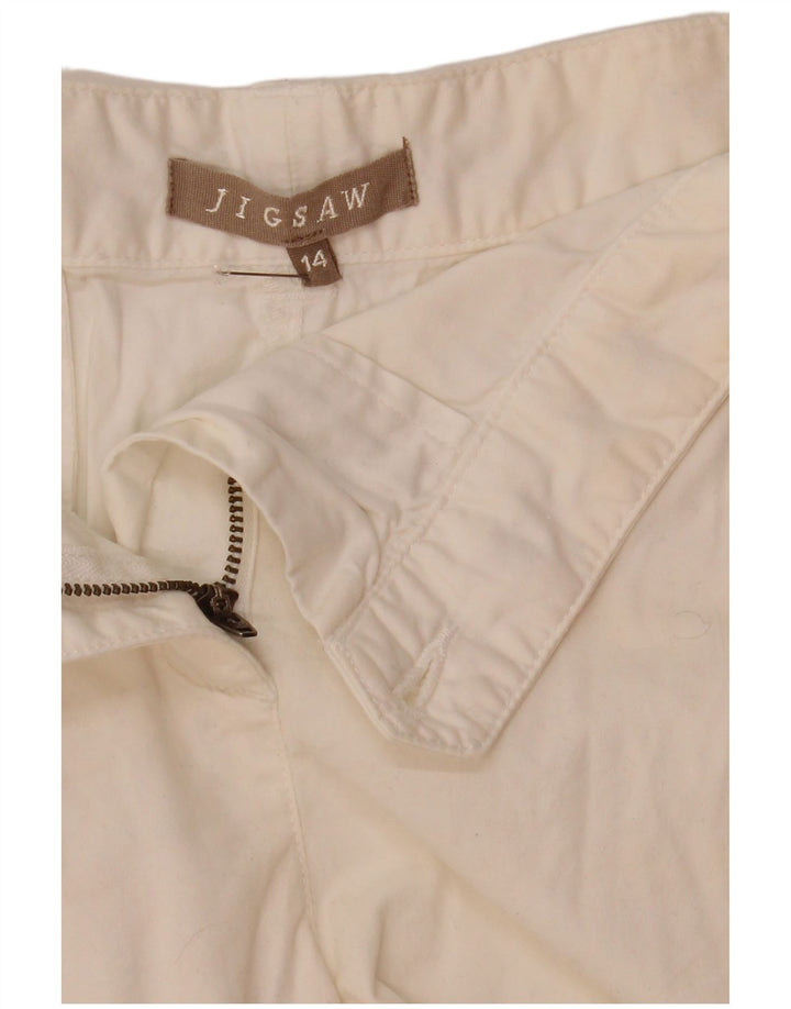 Pantaloni scurți chino pentru femei Jigsaw UK 14 Large W36 White